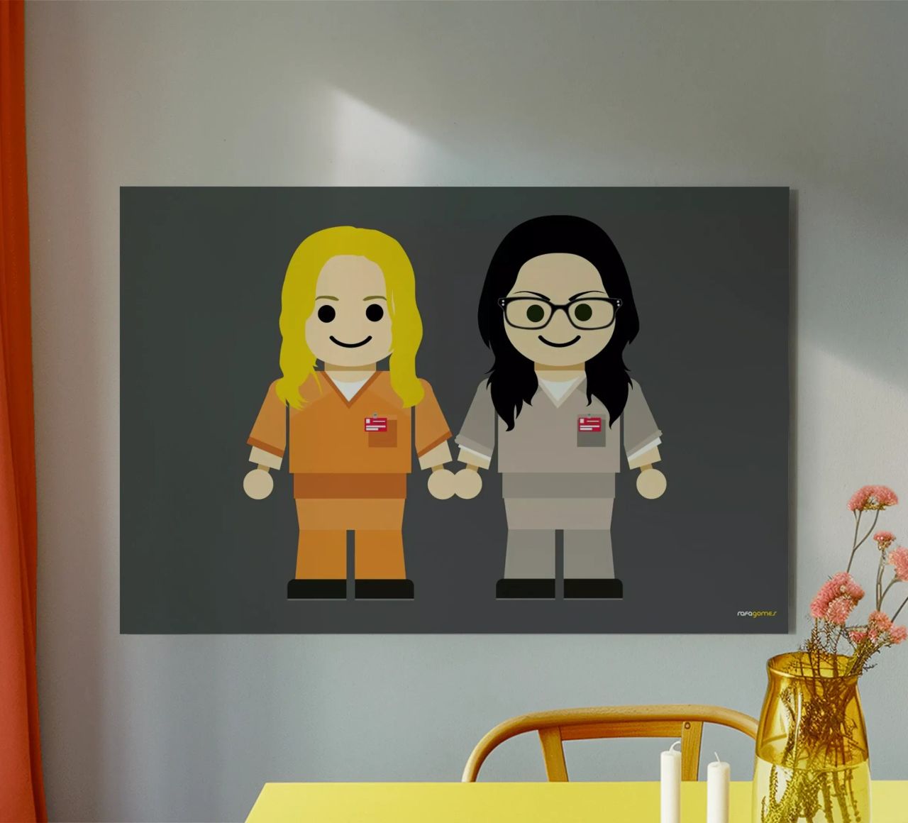 Piper and Alex Toy alluminio dibond da Rafa Gomes