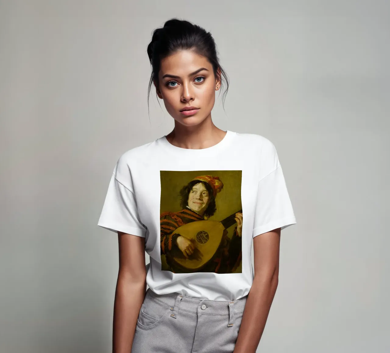 Frans Hals - The Lute Player t-shirt by Timeless Artworks