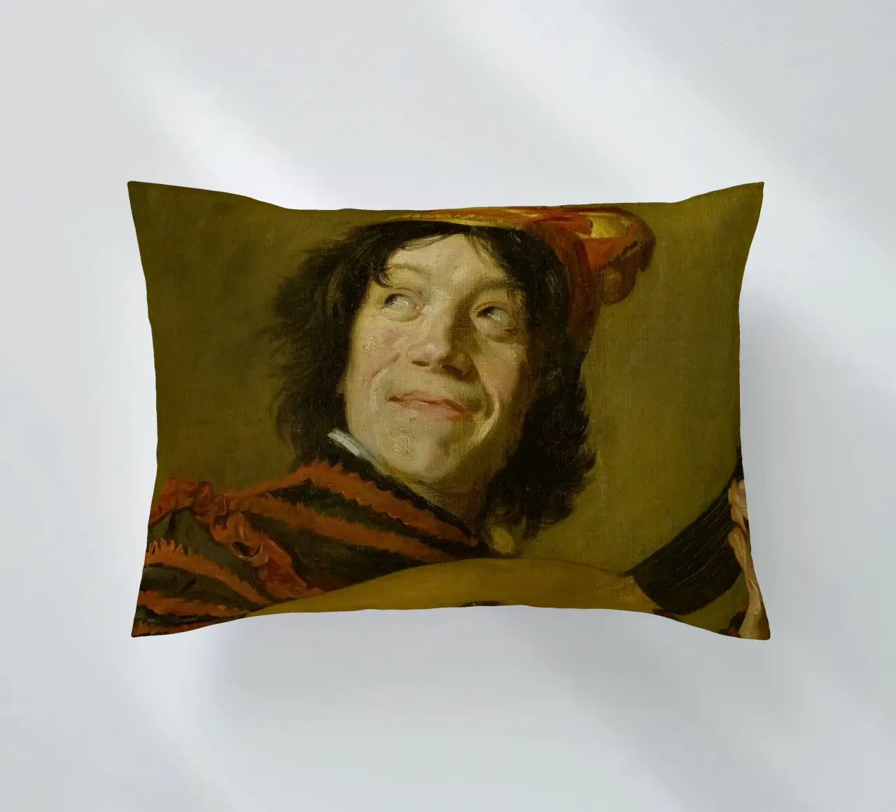 Frans Hals - The Lute Player decorative cushion by Timeless Artworks