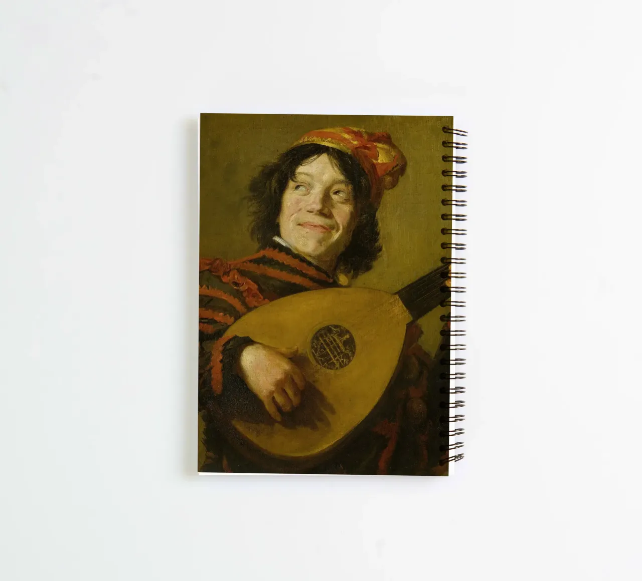 Frans Hals - The Lute Player spiral notebook by Timeless Artworks