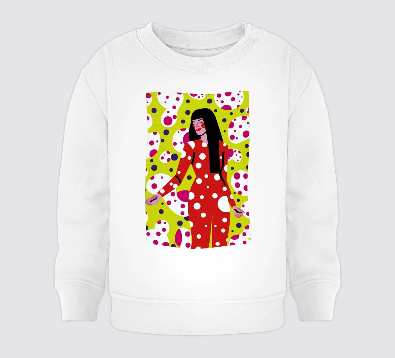 Kusama Print felpa neonato da Mariery Young