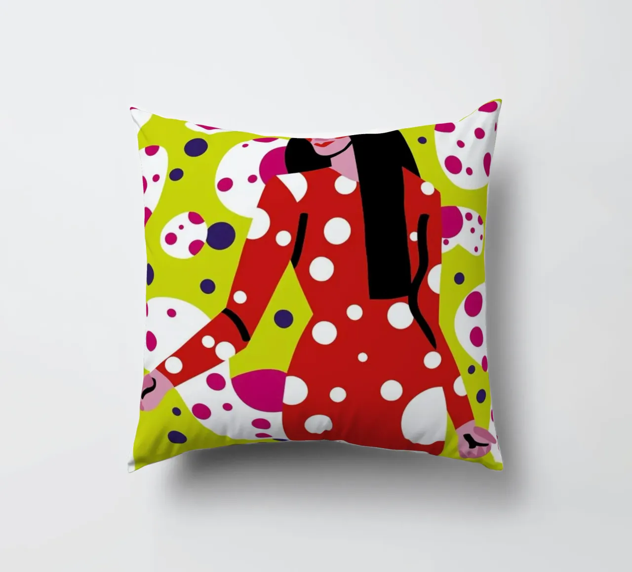 Kusama Print cuscino da Mariery Young