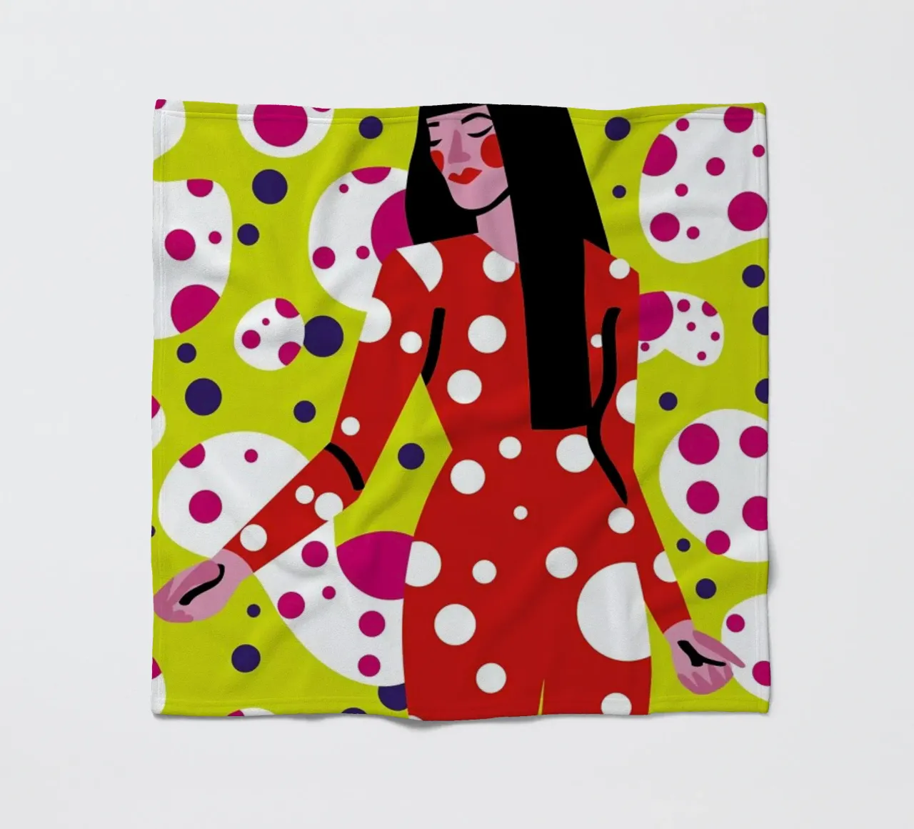 Kusama Print Fleecedecke von Mariery Young