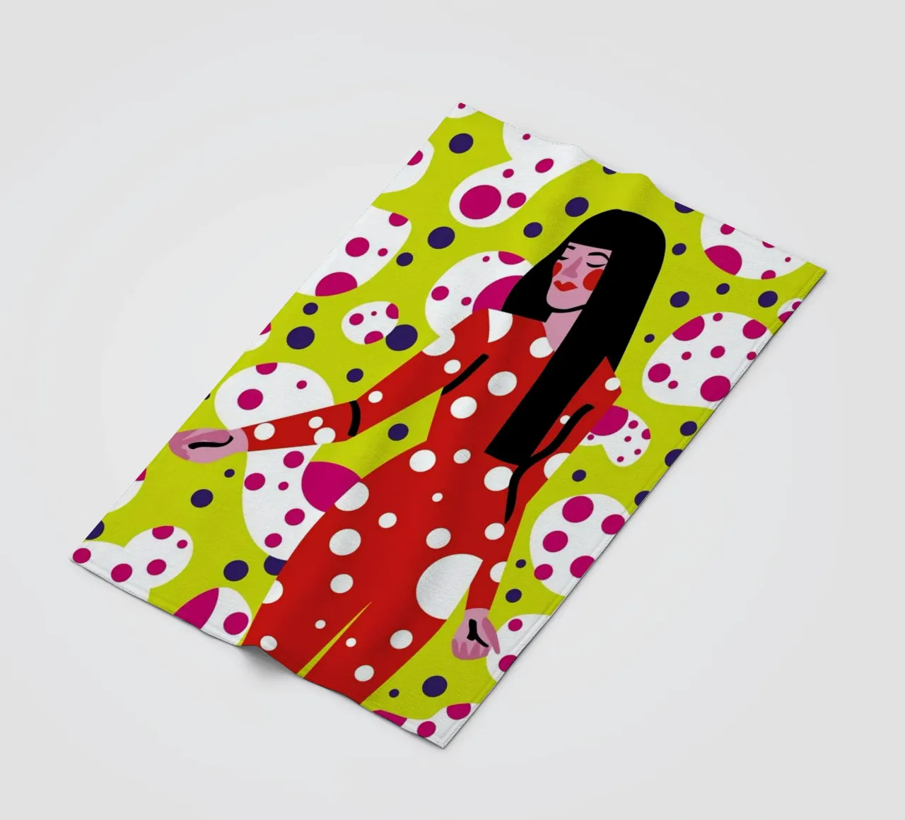 Kusama Print Fleecedecke von Mariery Young
