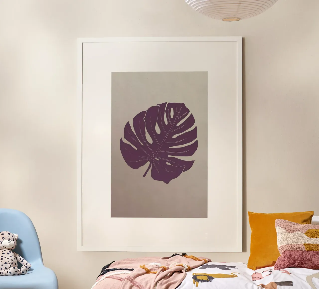 Monstera Purplehaze poster con telaio in plastica da Elena Veronese
