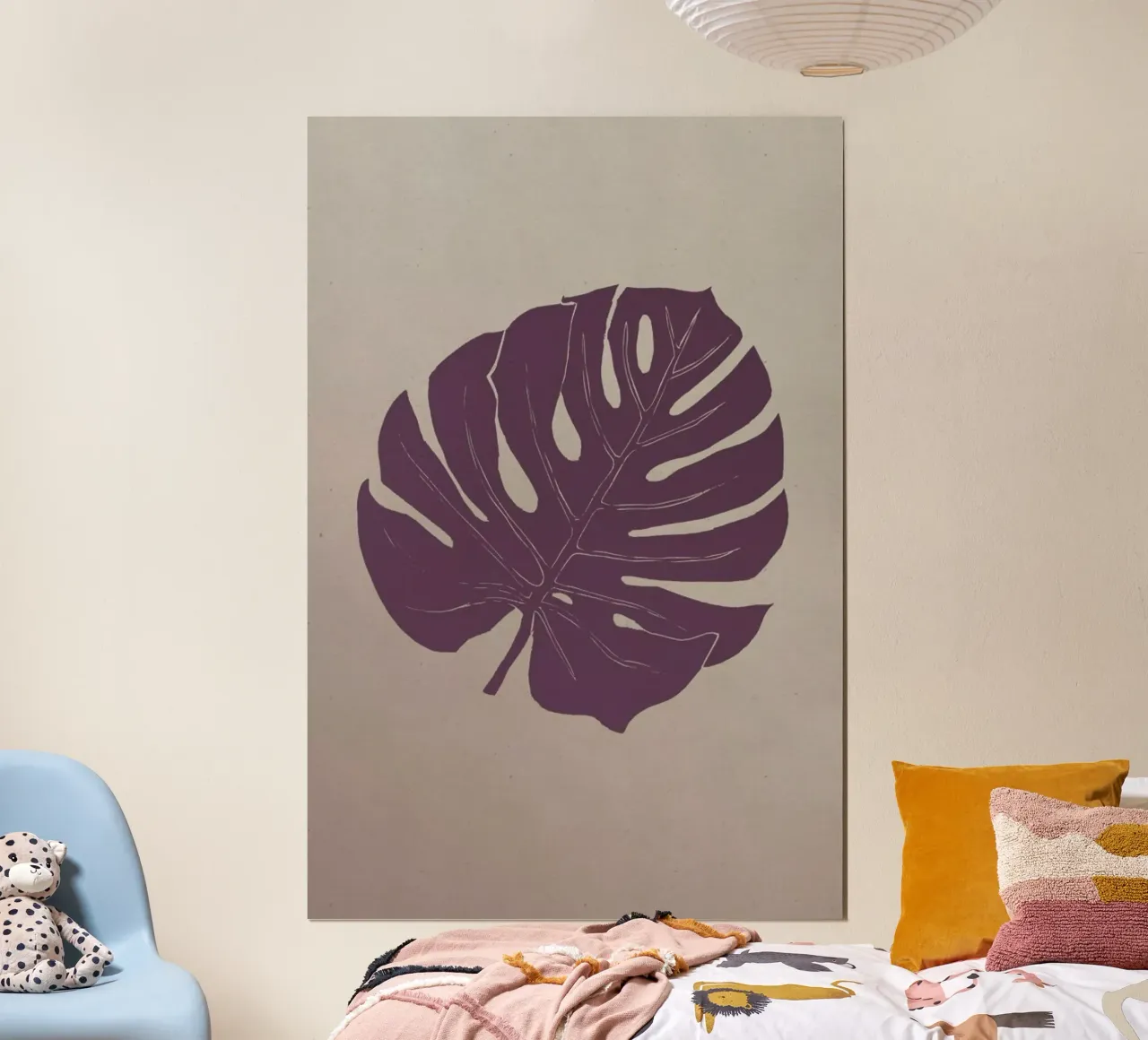 Monstera Purplehaze poster con telaio in plastica da Elena Veronese