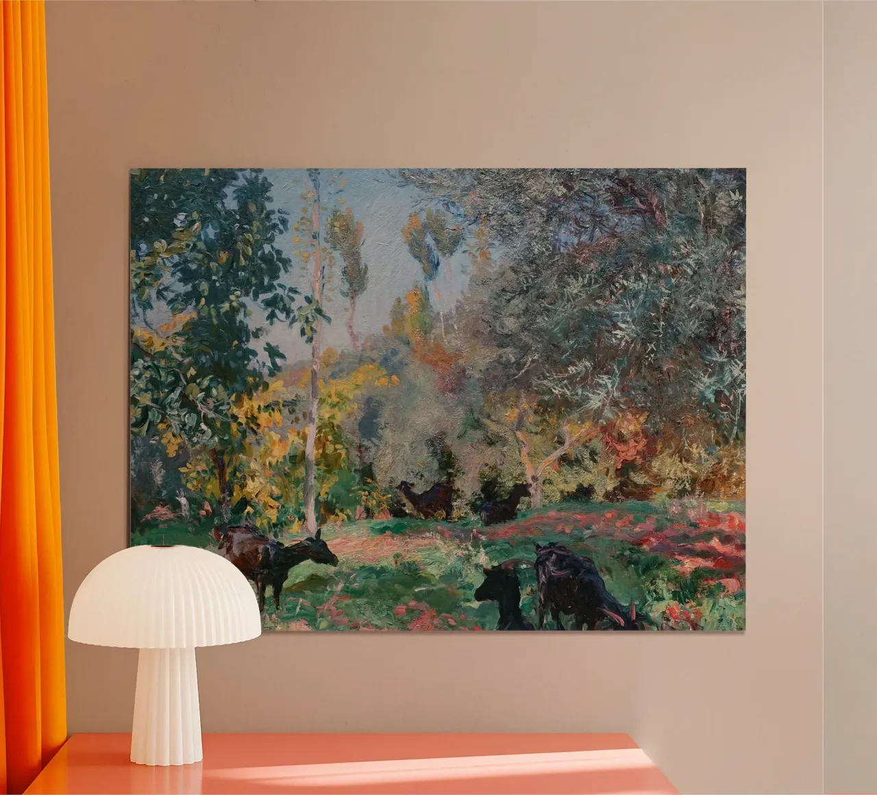 John Singer Sargent - Paesaggio con capre poster da Timeless Artworks