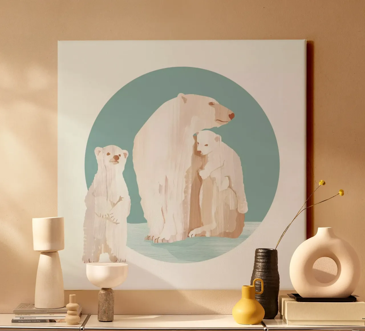 Snow Cuddles canvas by Goed Blauw