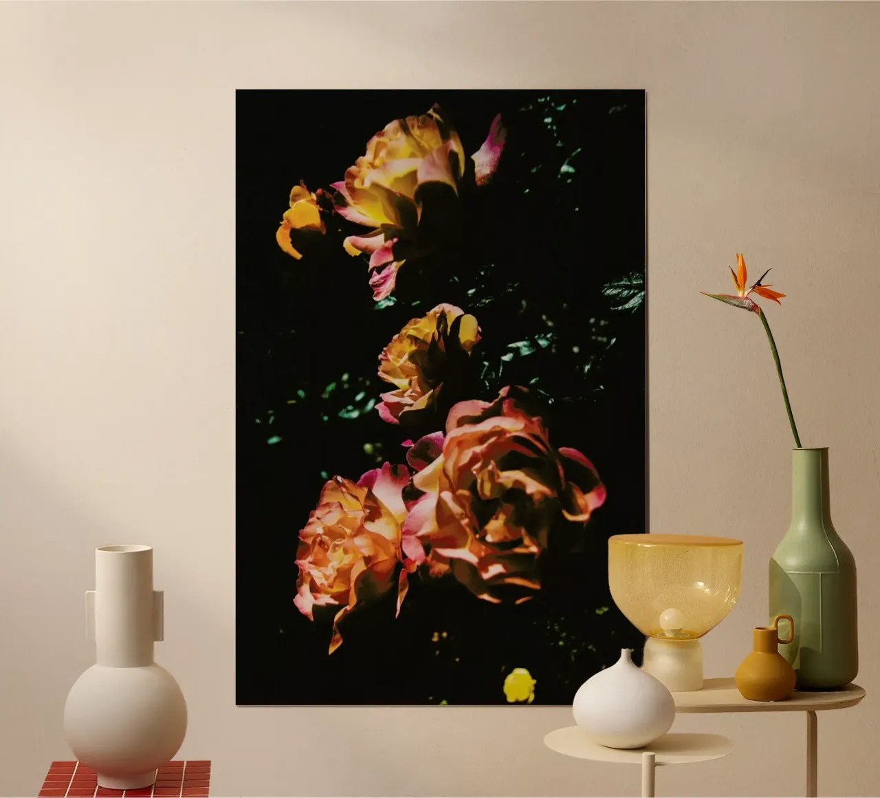 The Rose poster con telaio in legno da Pale Grain