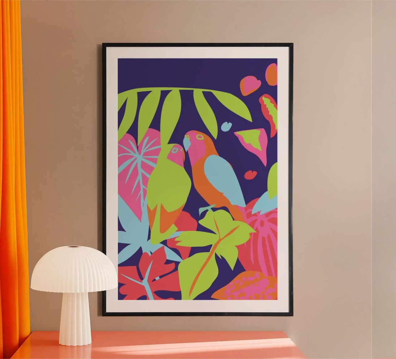 Tropical Jungle Birds poster de Mariery Young