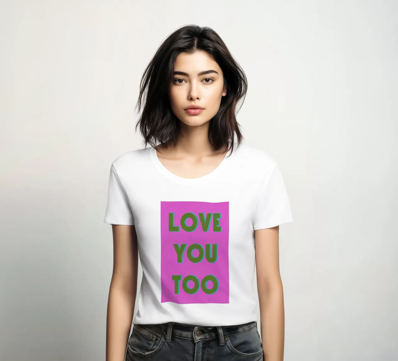Lila Ti voglio bene anch'io t-shirt da donna da Carinaprint