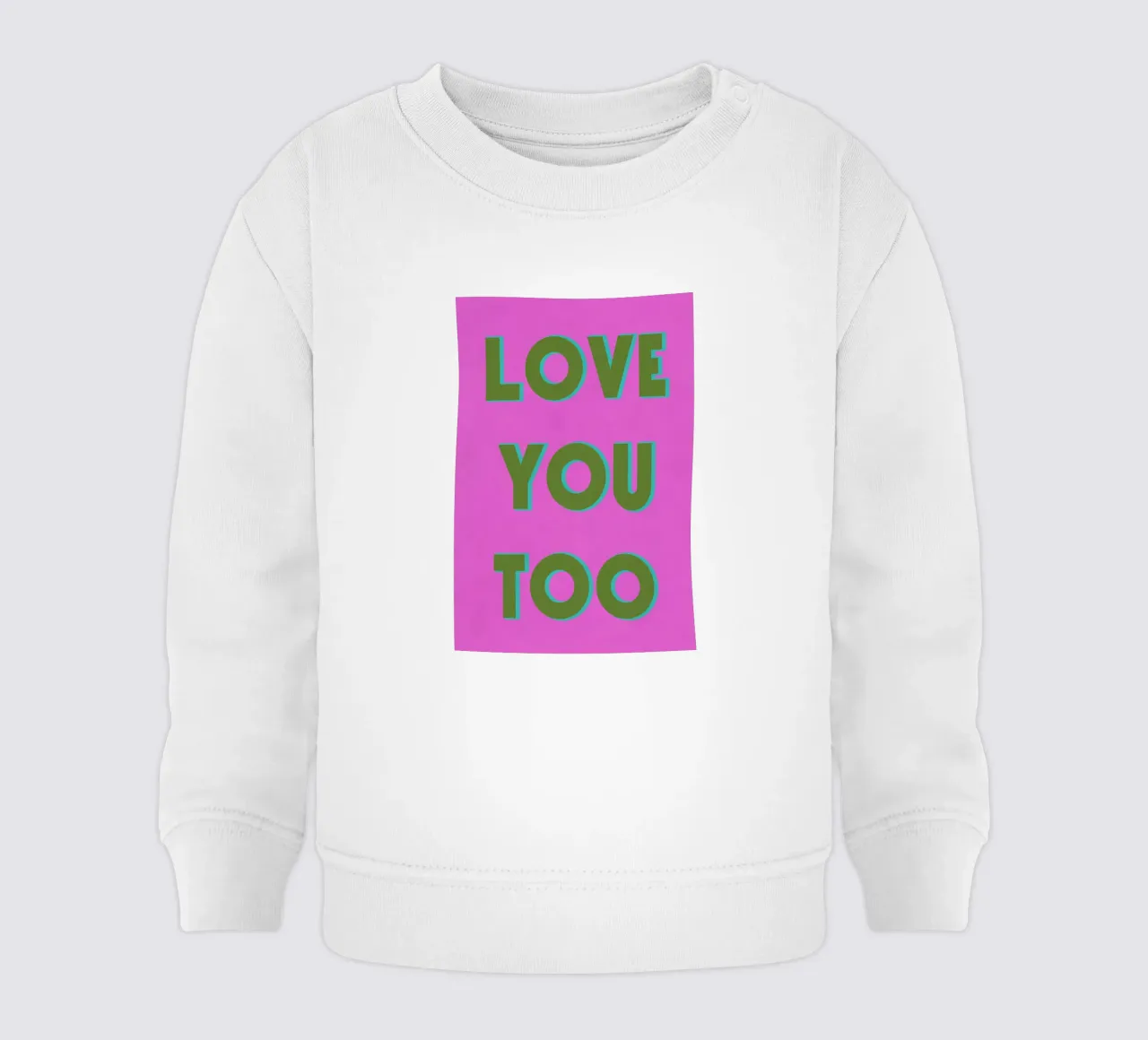 Lila Ti voglio bene anch'io felpa neonato da Carinaprint