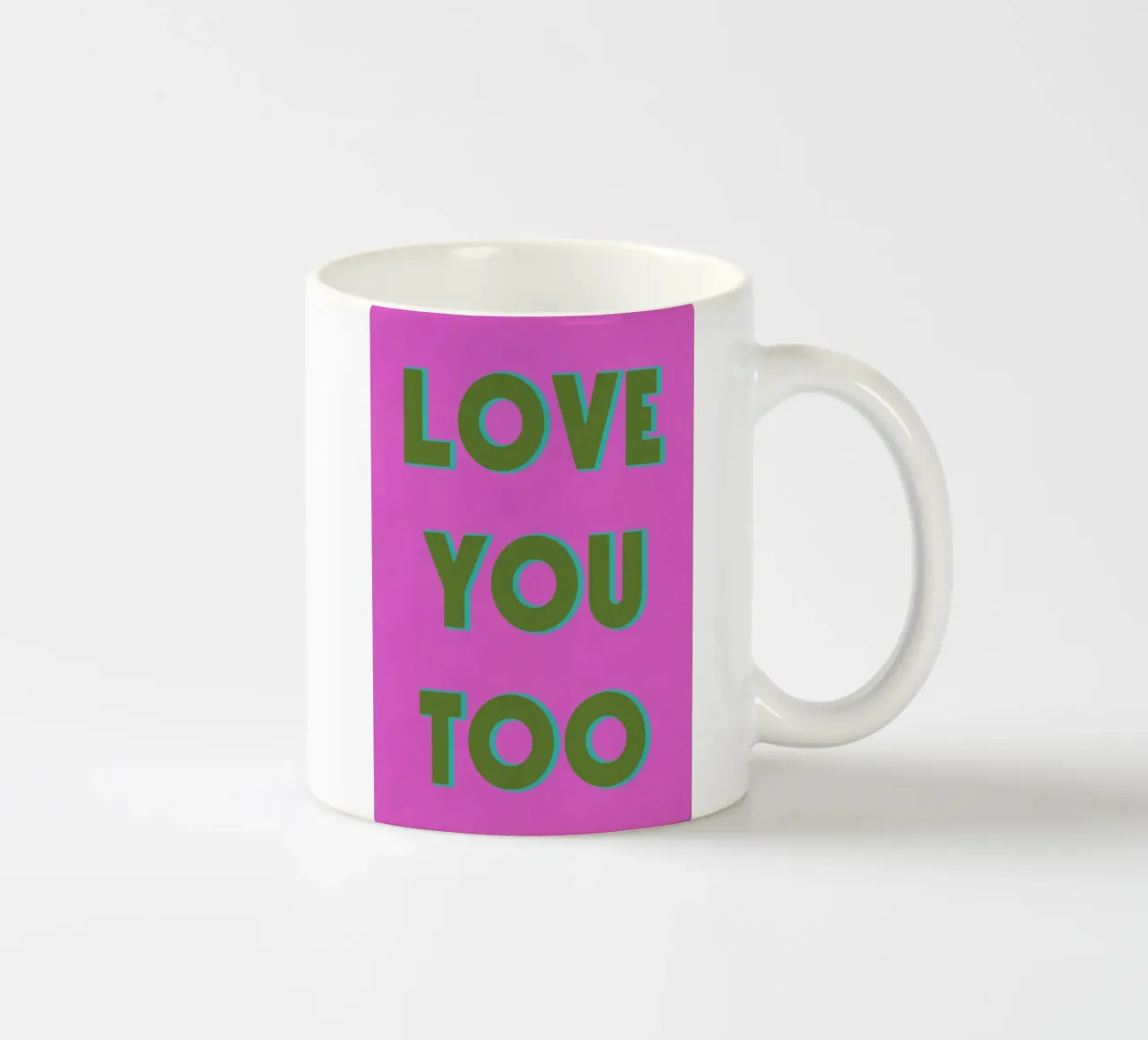 Lila Ti voglio bene anch'io tazza in ceramica da Carinaprint