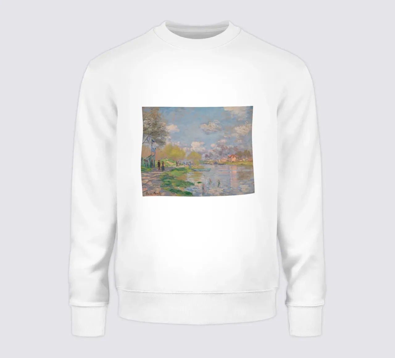 Claude Monet - Primavera sulla Senna felpa da Timeless Artworks
