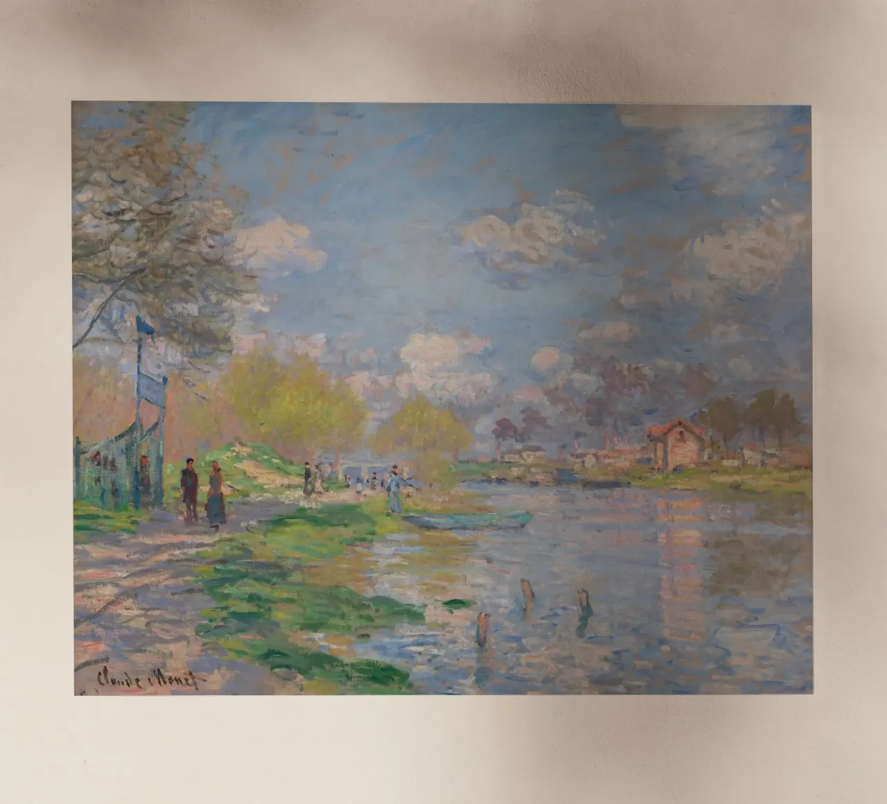 Claude Monet - Primavera sulla Senna pellicola backlit da Timeless Artworks