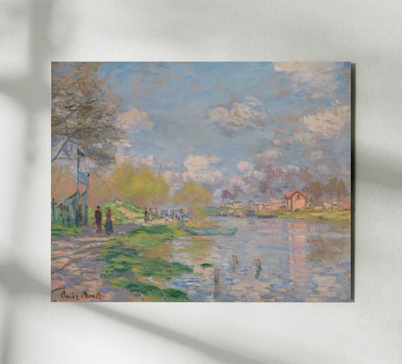 Claude Monet - Spring by the Seine alu-dibond by Timeless Artworks