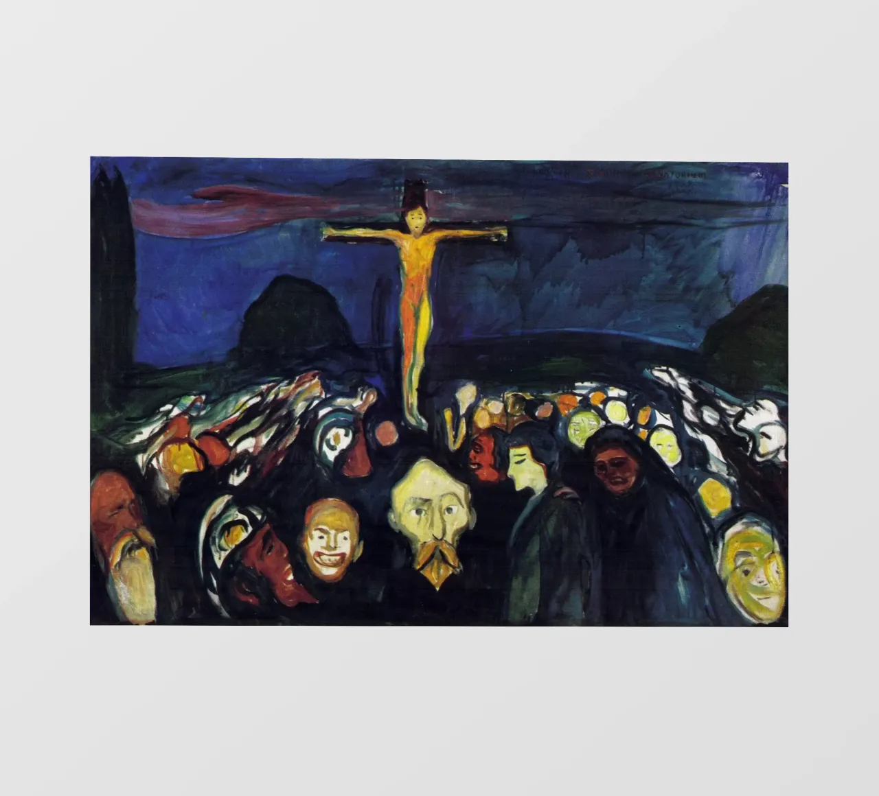 Edvard Munch - Golgota, 1900 pellicola backlit da Timeless Artworks
