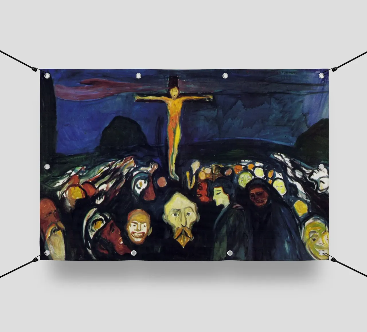 Edvard Munch - Gólgota, 1900 lonas publicitarias de Timeless Artworks