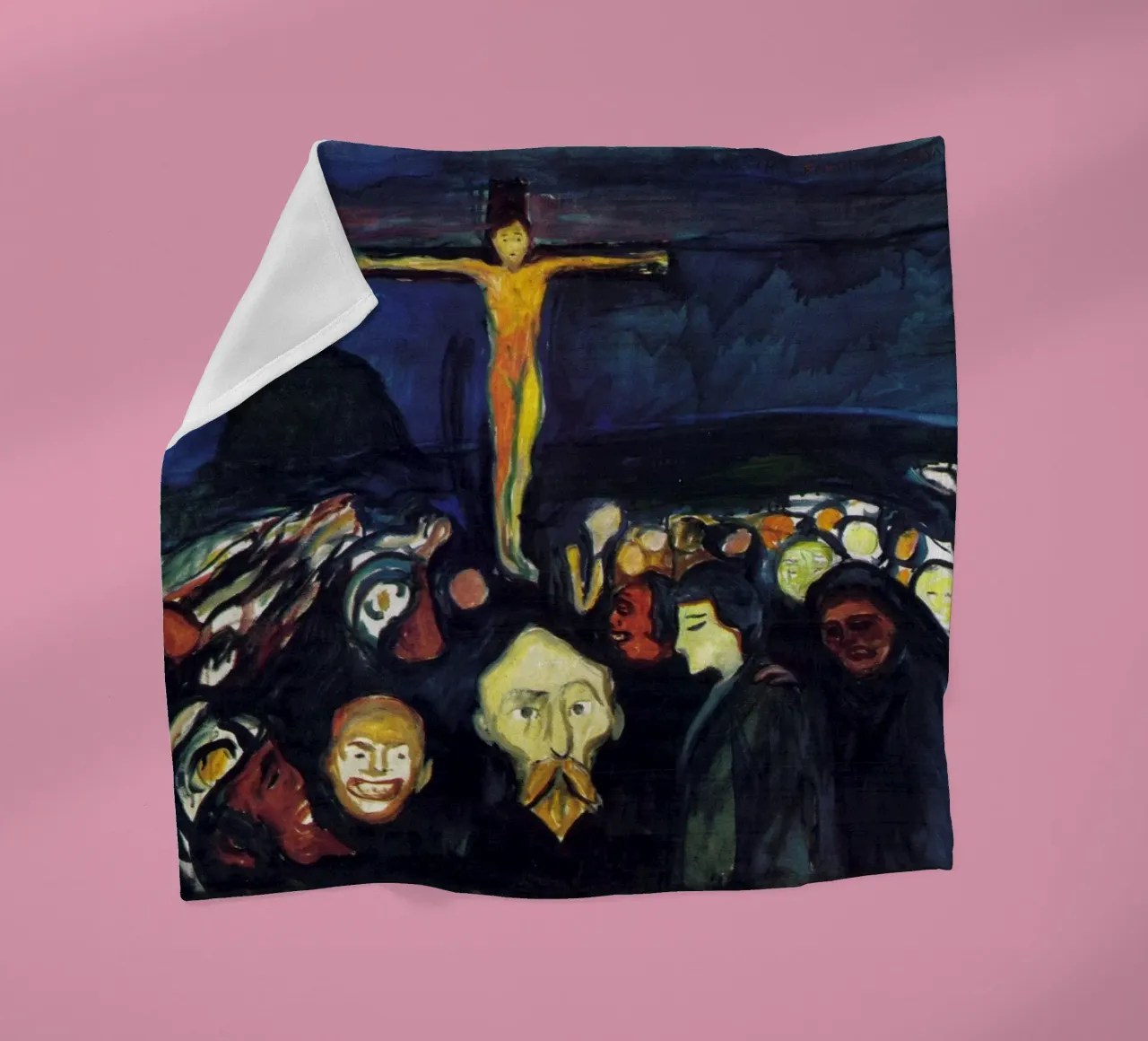 Edvard Munch - Golgota, 1900 coperta in pile da Timeless Artworks