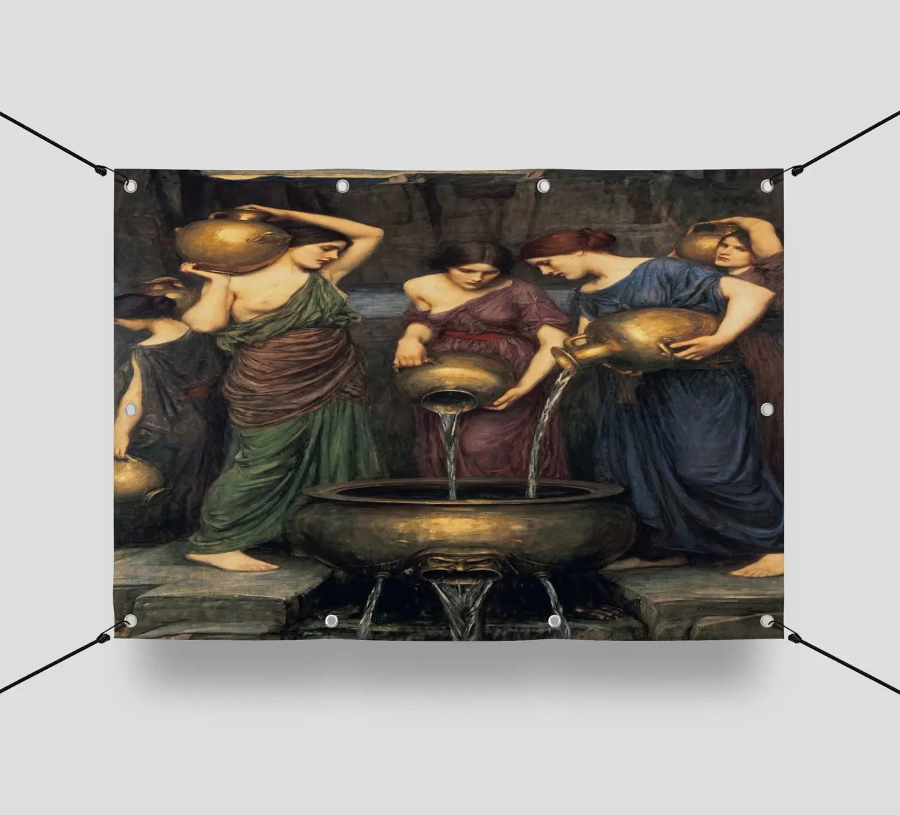 John William Waterhouse - Le Danaidi telo in pvc da Timeless Artworks