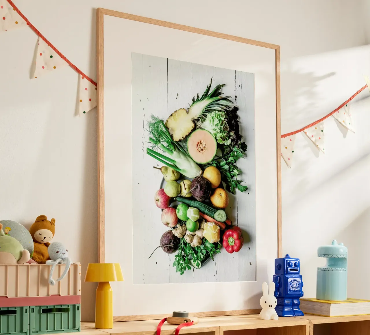 Sommereinkauf poster con telaio in alluminio da Eat this
