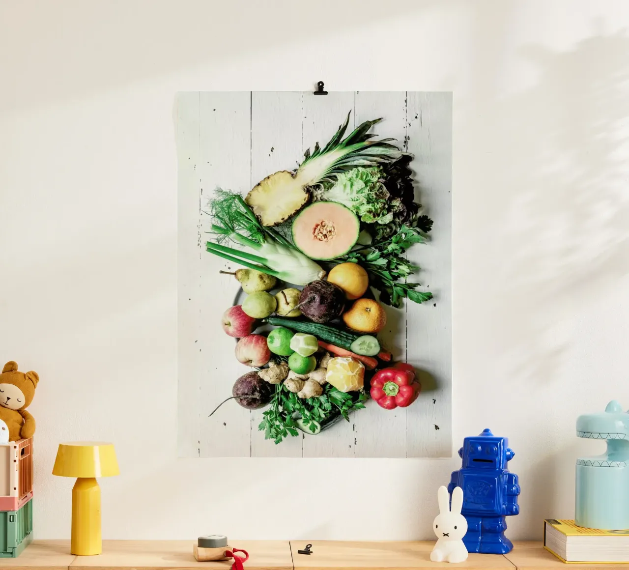 Sommereinkauf poster con telaio in alluminio da Eat this