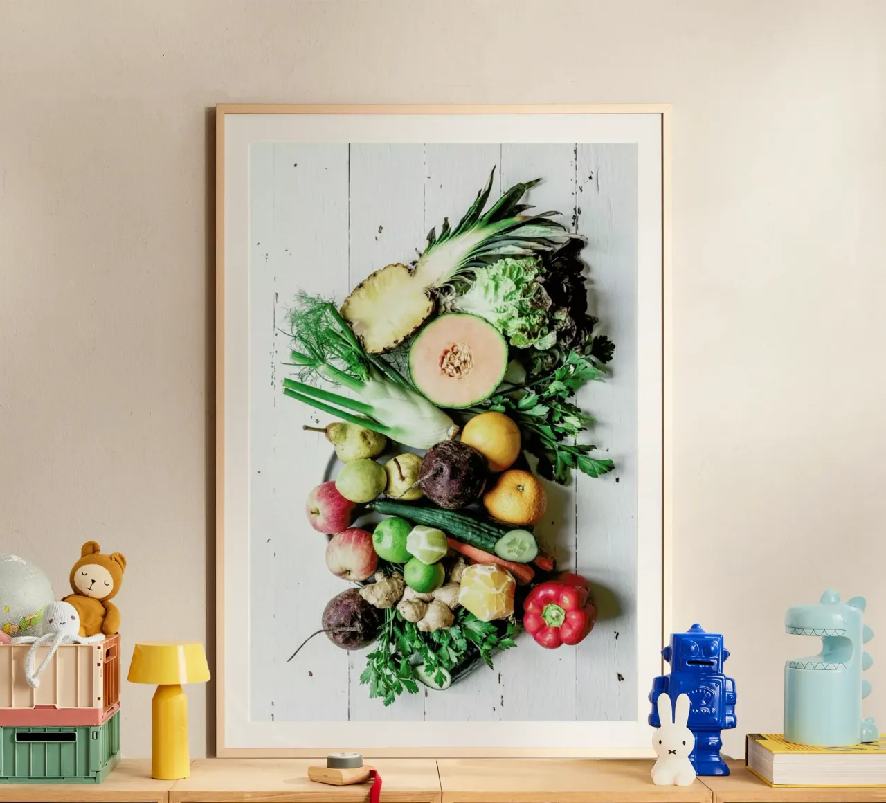 Sommereinkauf poster con telaio in alluminio da Eat this