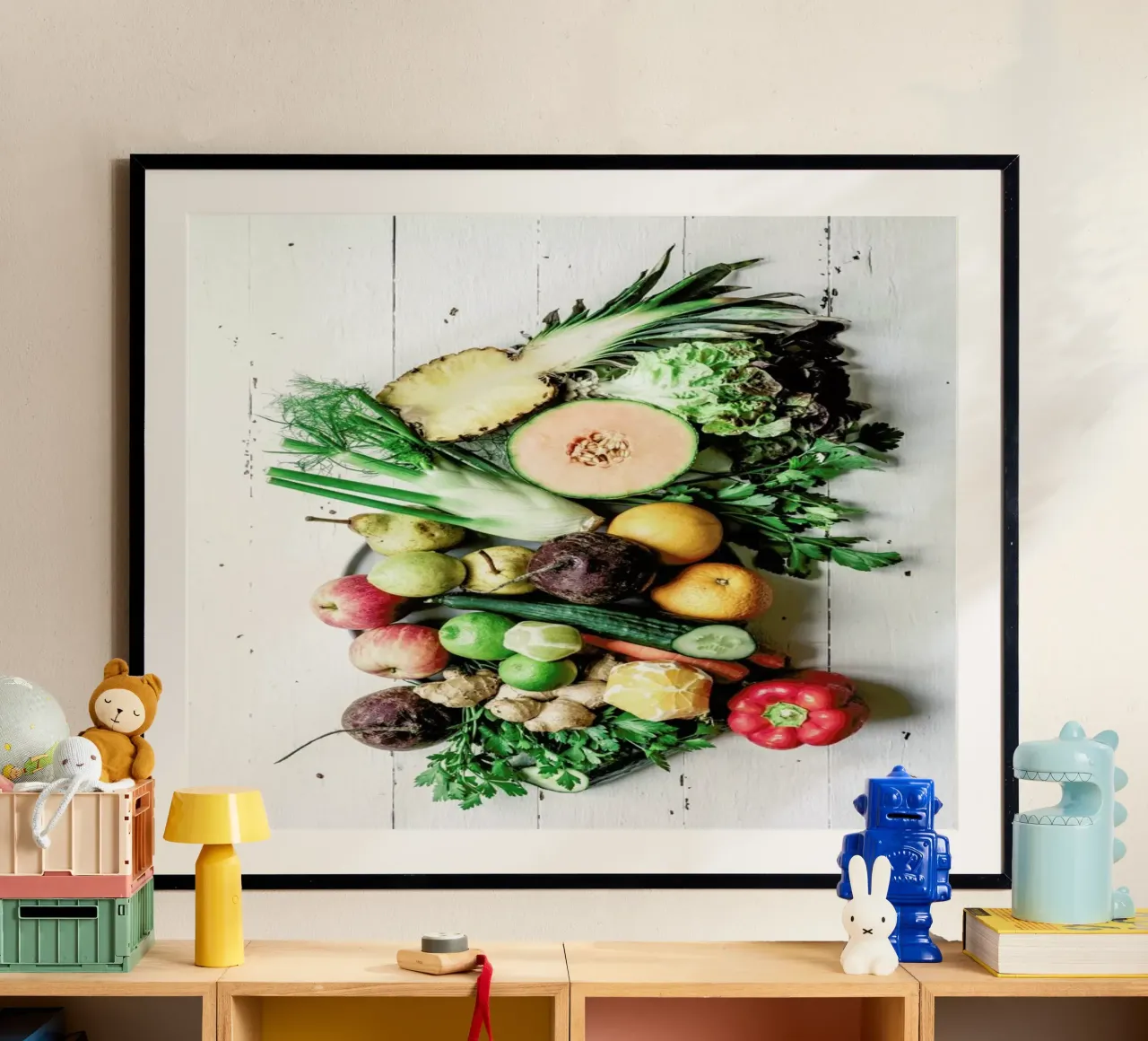Sommereinkauf poster con telaio in alluminio da Eat this