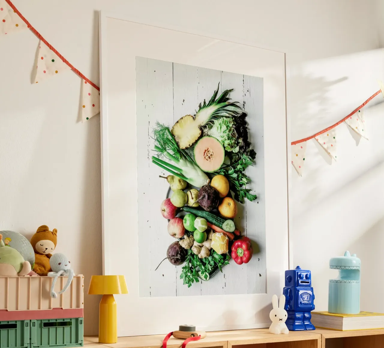 Sommereinkauf poster con telaio in alluminio da Eat this