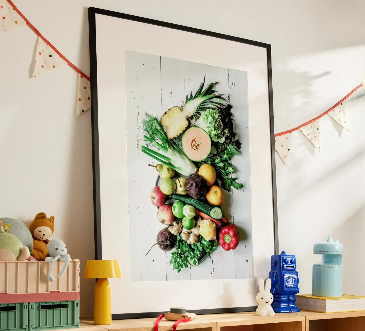 Sommereinkauf poster con telaio in alluminio da Eat this