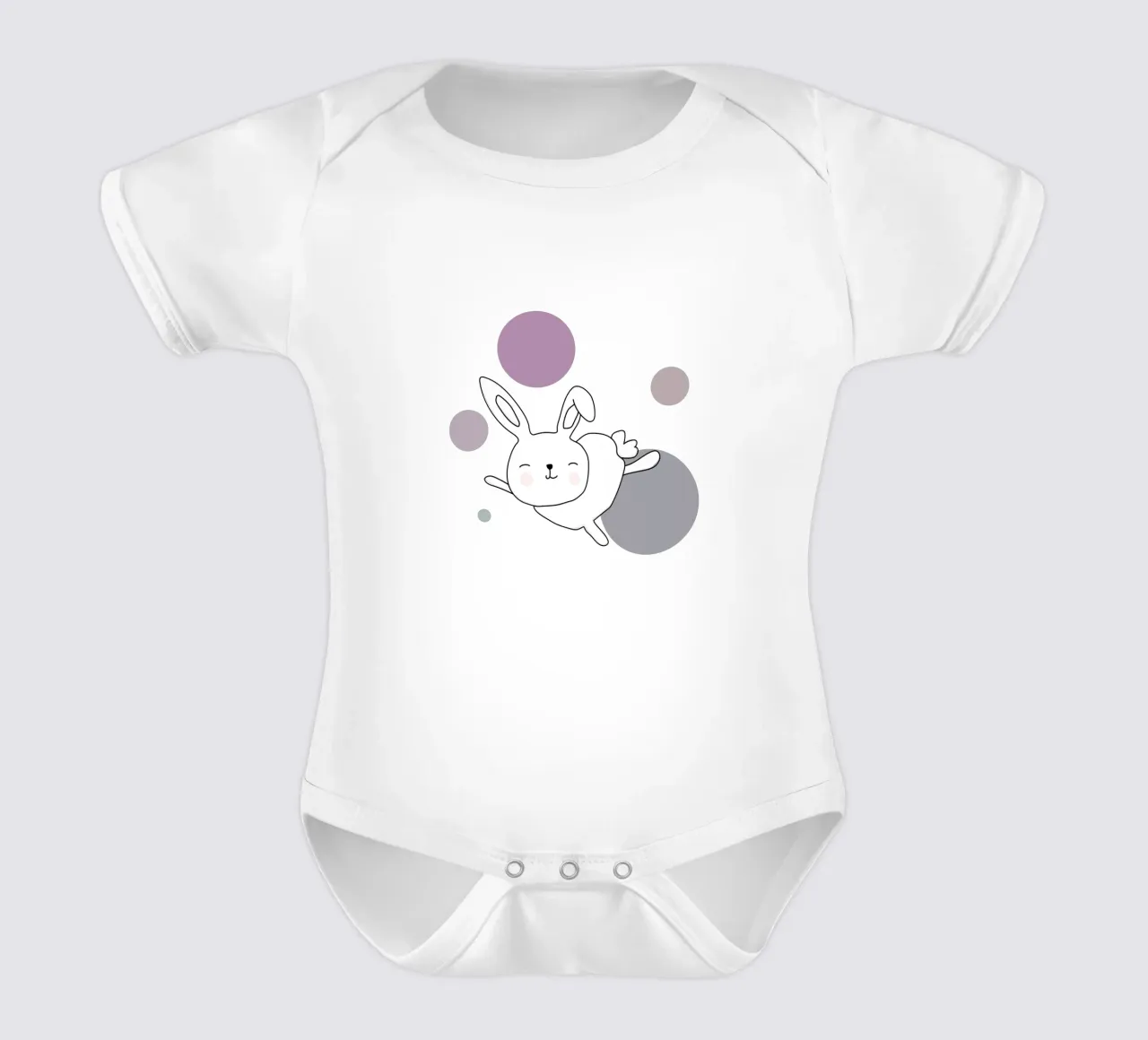Space Rabbits Astra body neonato maniche corte da Christina Heitmann