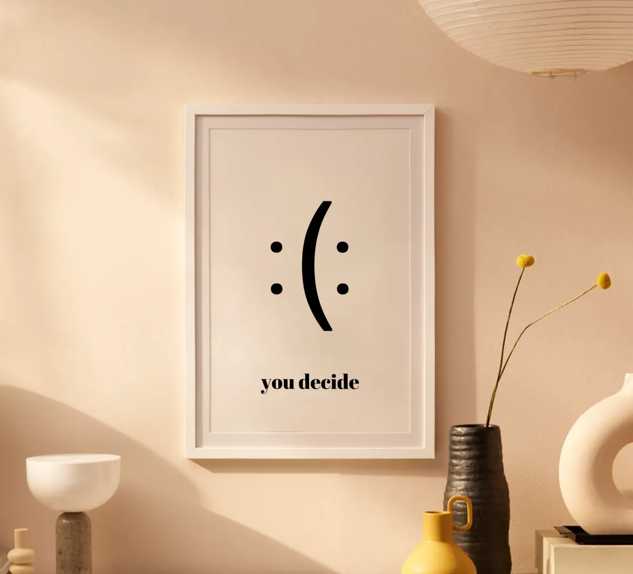 You decide poster avec cadre en bois de NORDLICHT DESIGNS
