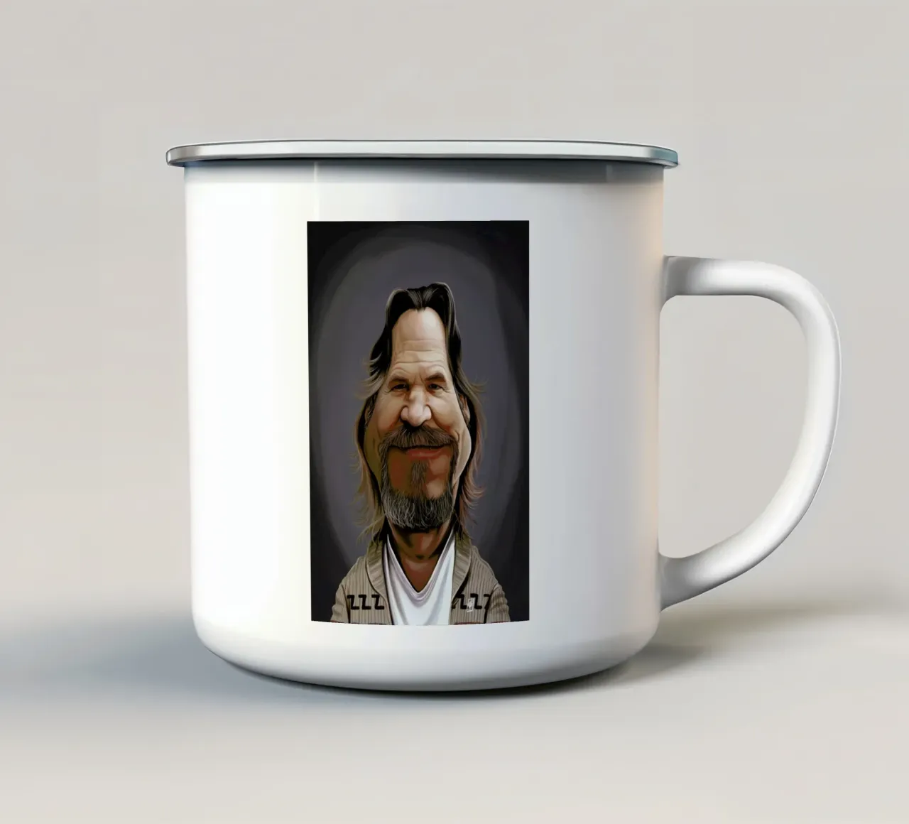 Jeff Bridges tazza in smalto da Rob Art | Illustration