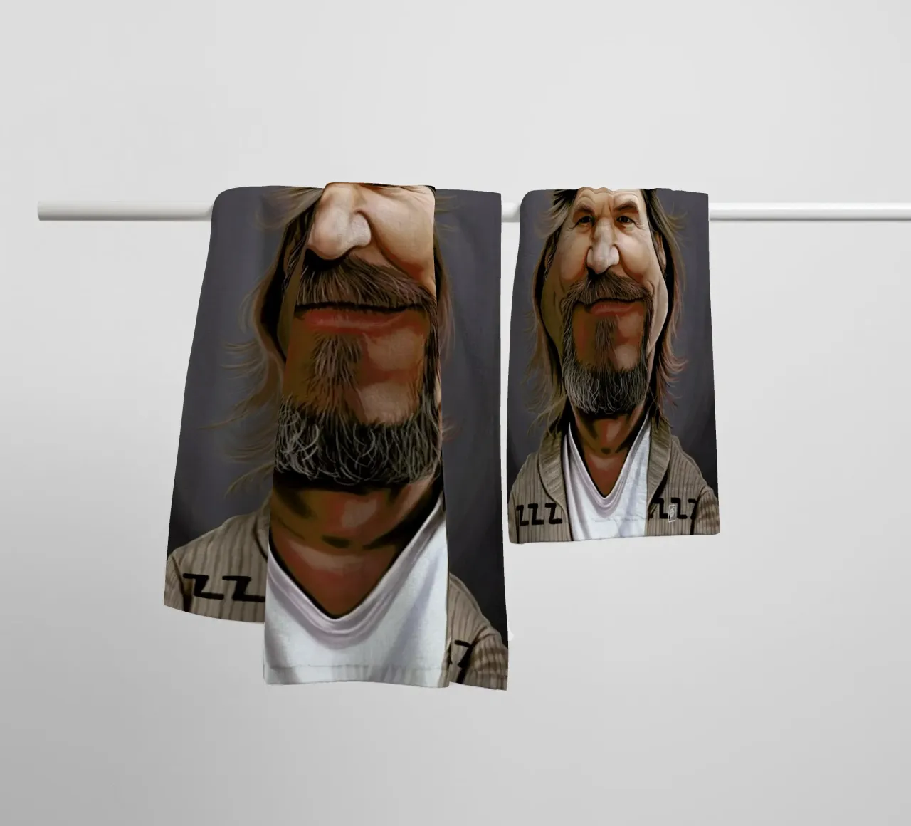 Jeff Bridges asciugamano da bagno da Rob Art | Illustration
