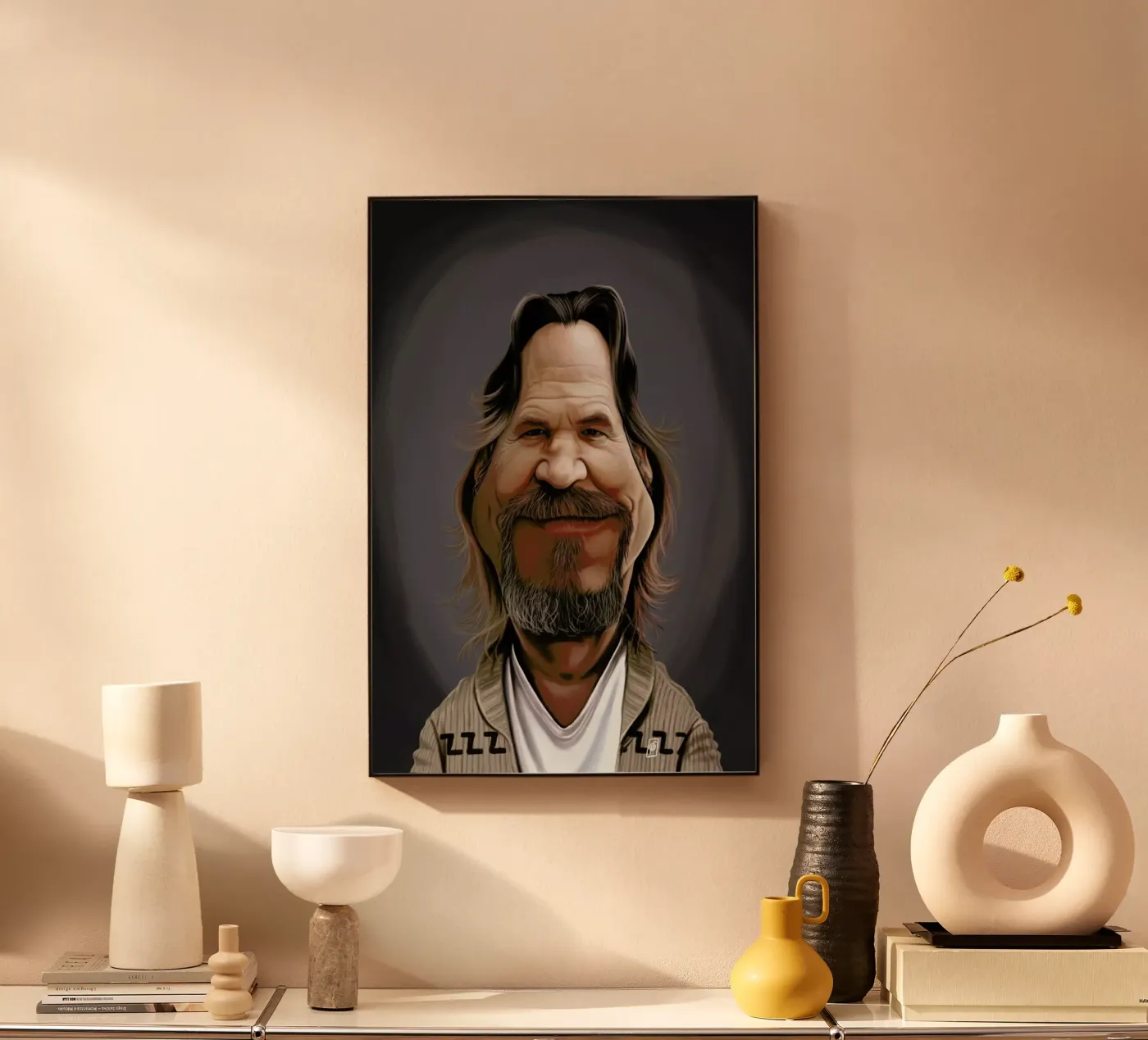 Jeff Bridges acryl van Rob Art | Illustration