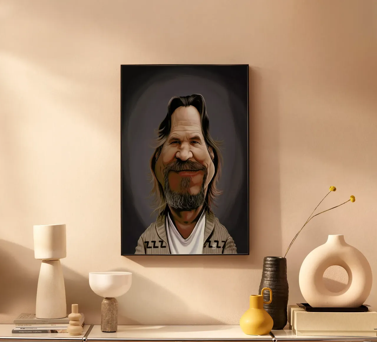 Jeff Bridges alluminio dibond da Rob Art | Illustration
