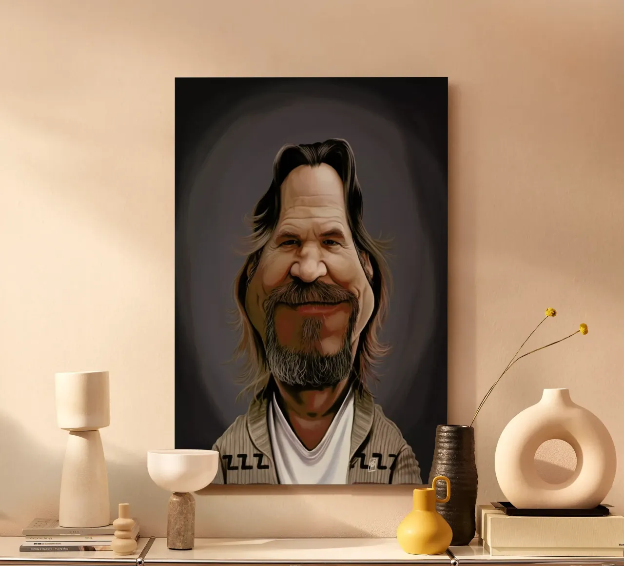Jeff Bridges alluminio dibond da Rob Art | Illustration
