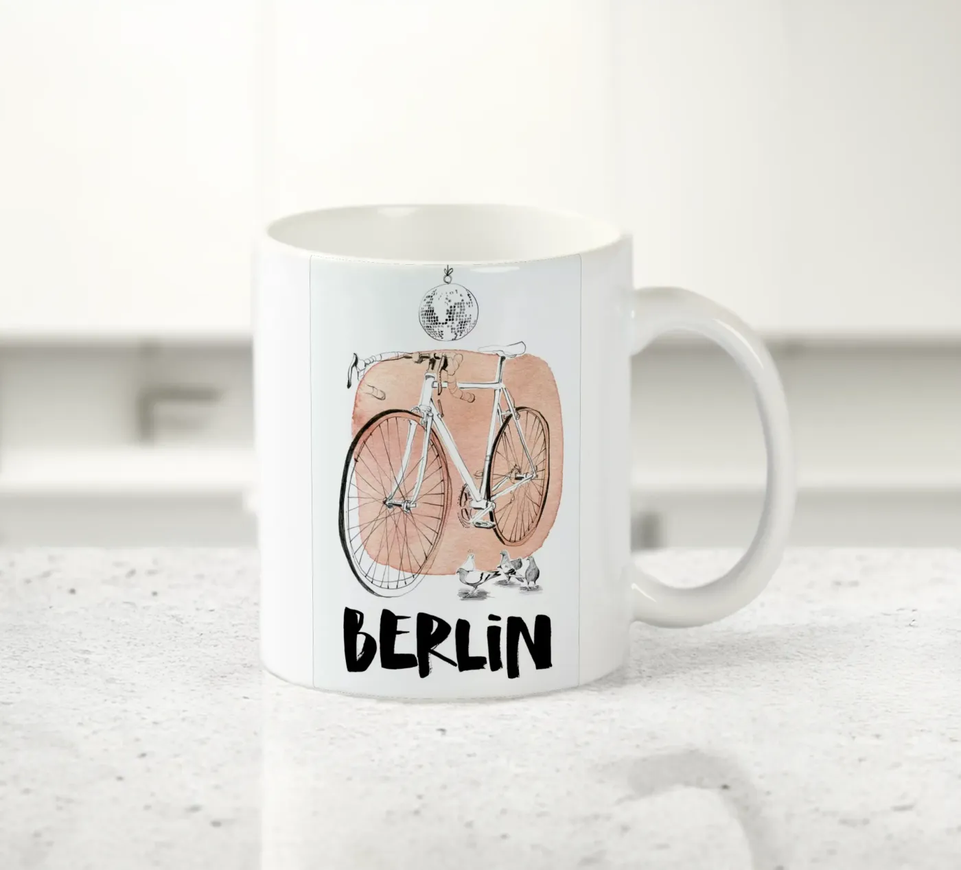 Täubchen ceramic mug by Ekaterina Koroleva