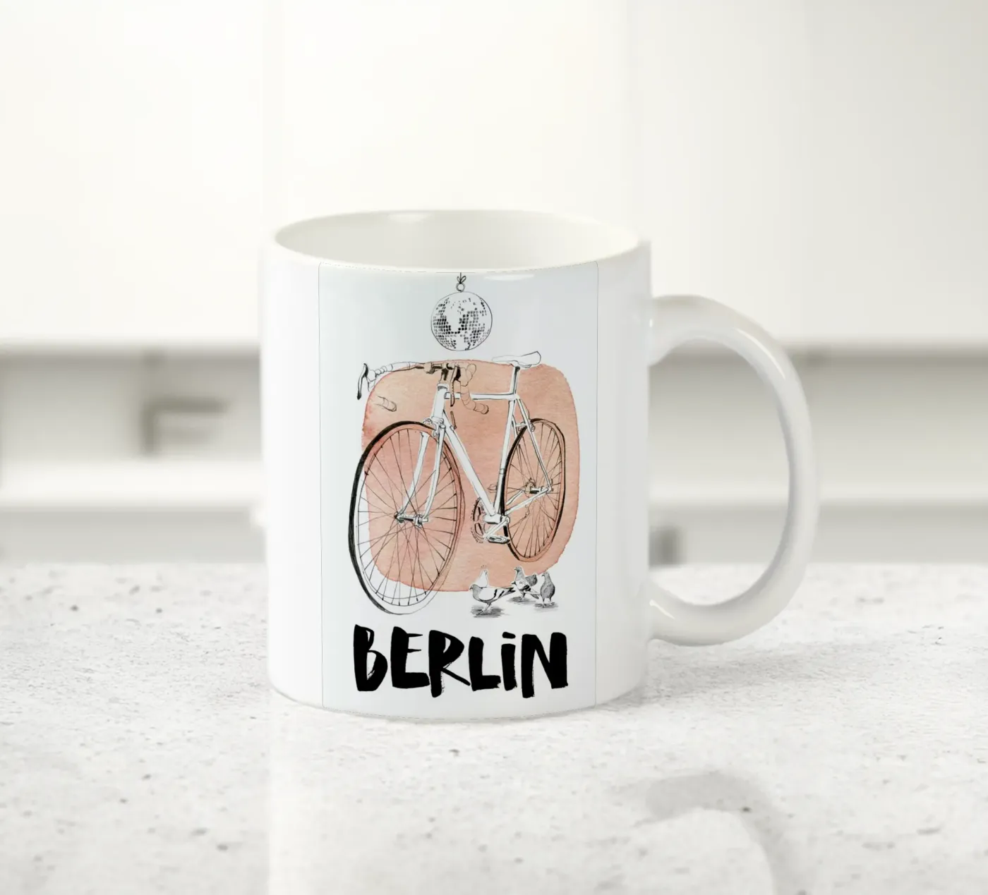 Täubchen ceramic mug by Ekaterina Koroleva