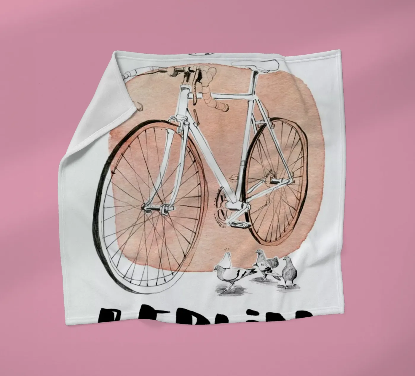 Täubchen Fleecedecke von Ekaterina Koroleva