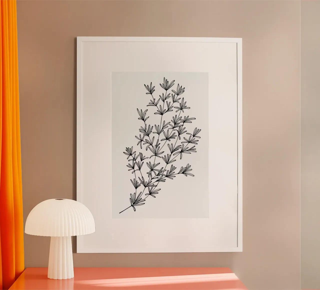 Bohnenkraut poster con telaio in legno da Studio Karamelo
