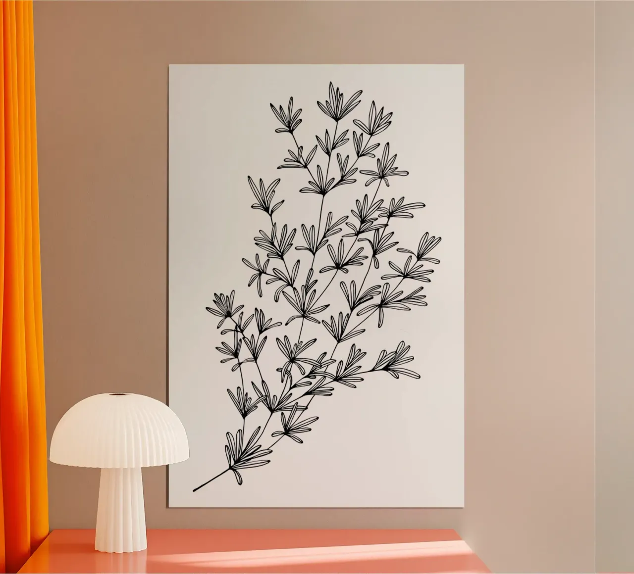 Bohnenkraut poster con telaio in legno da Studio Karamelo