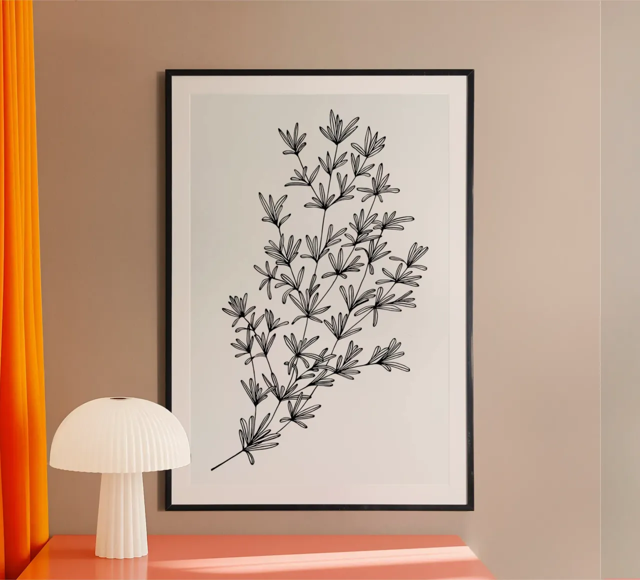 Bohnenkraut poster con telaio in legno da Studio Karamelo
