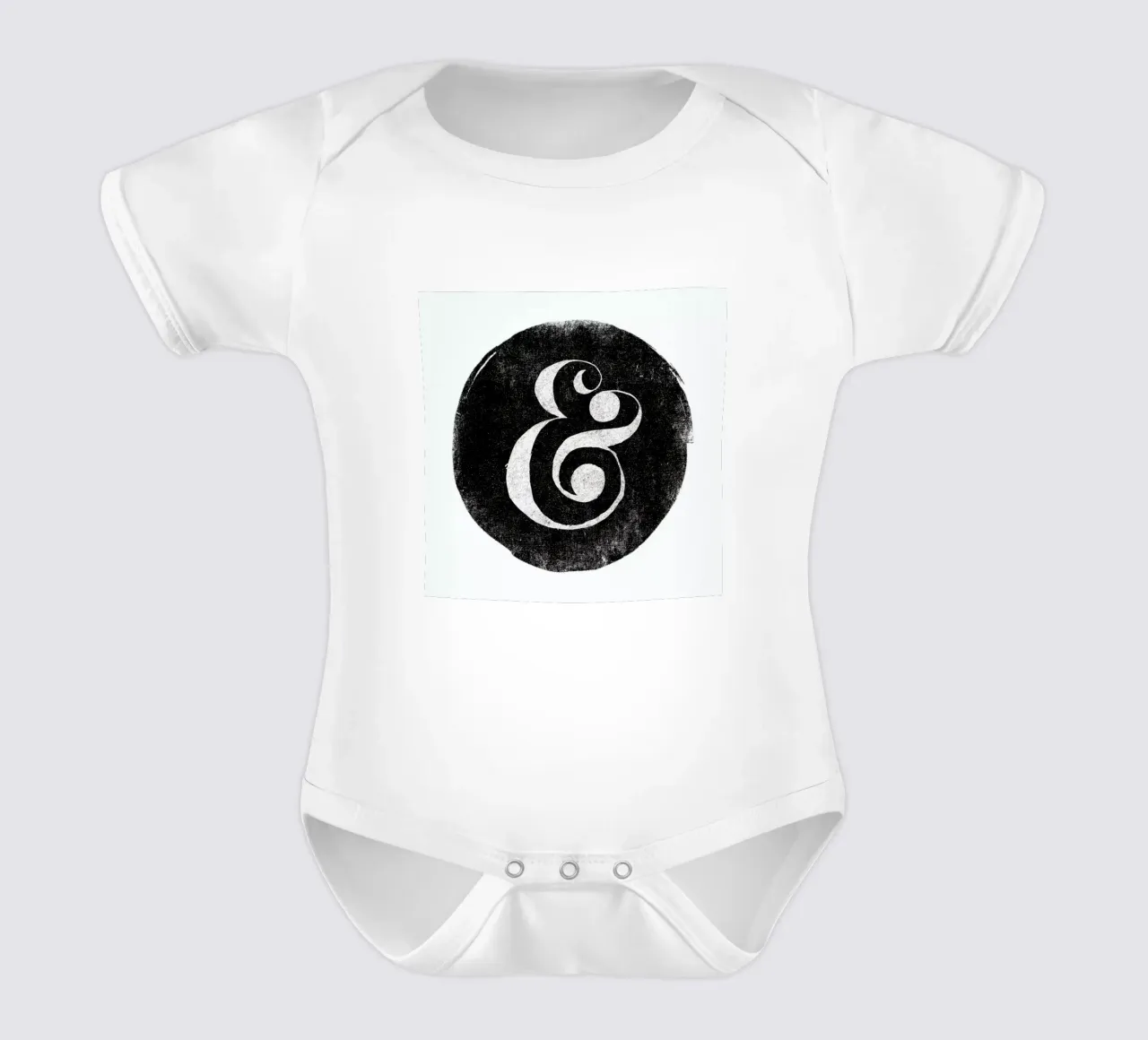 Ampersand short-sleeve baby romper by Matthew Taylor Wilson