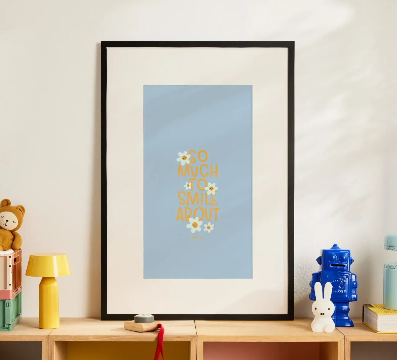 così tanto da sorridere poster con telaio in alluminio da mazzihanq
