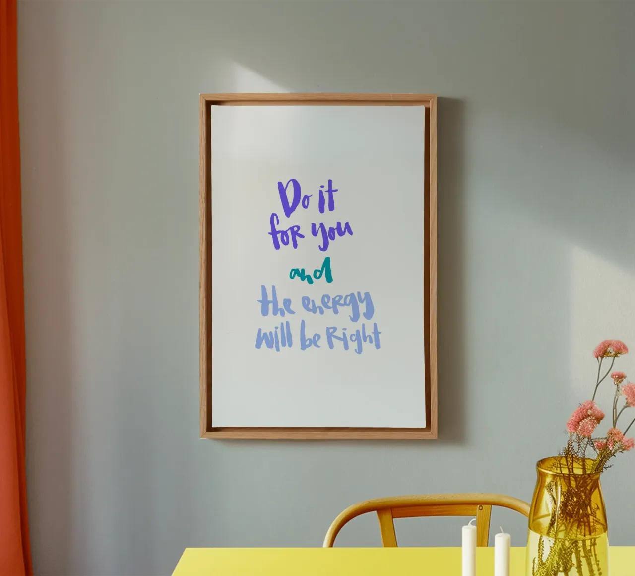 Do It For You tela con Cornice a cassetta da Brushmeetspaper