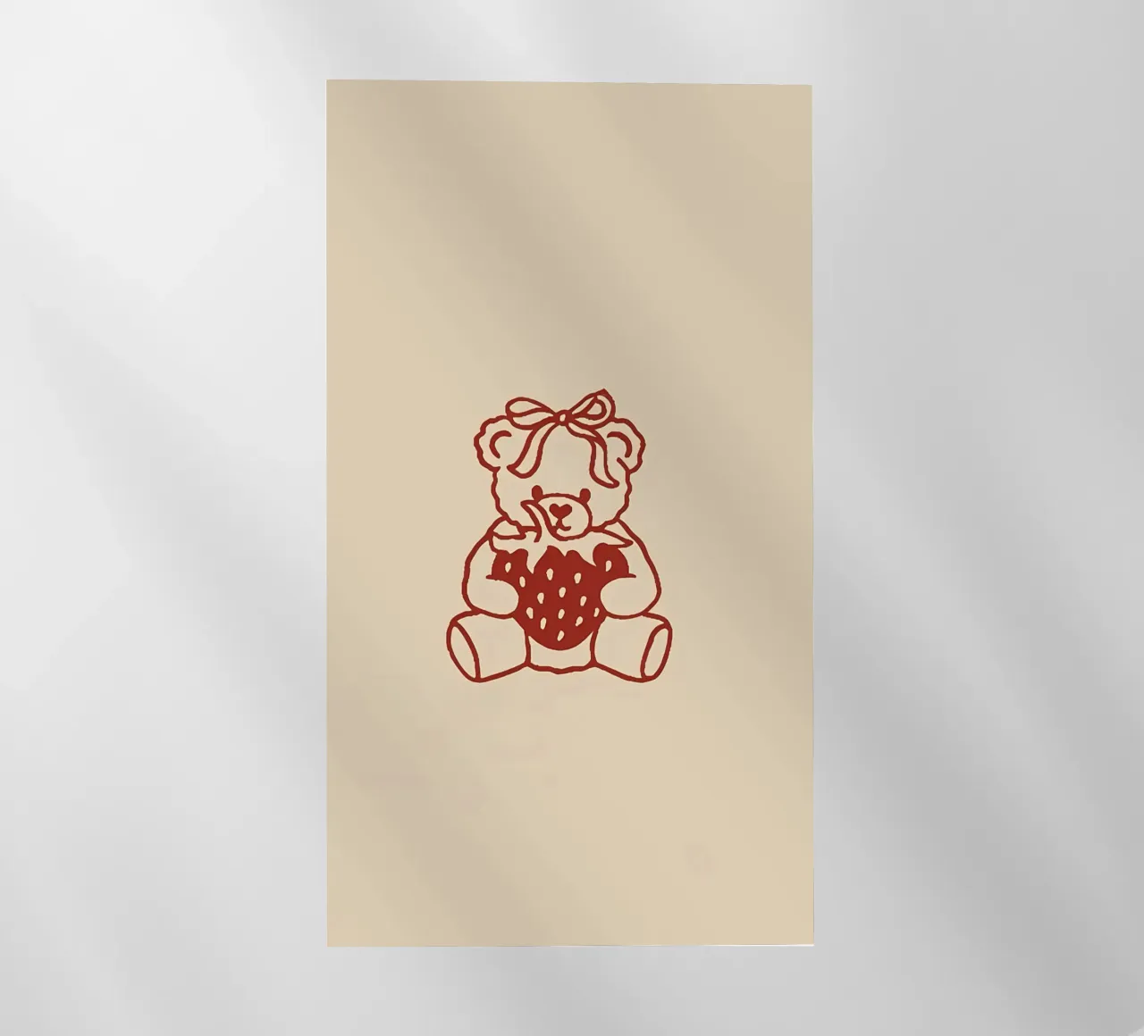 Carta da parati orso fragola pellicola backlit da mazzihanq