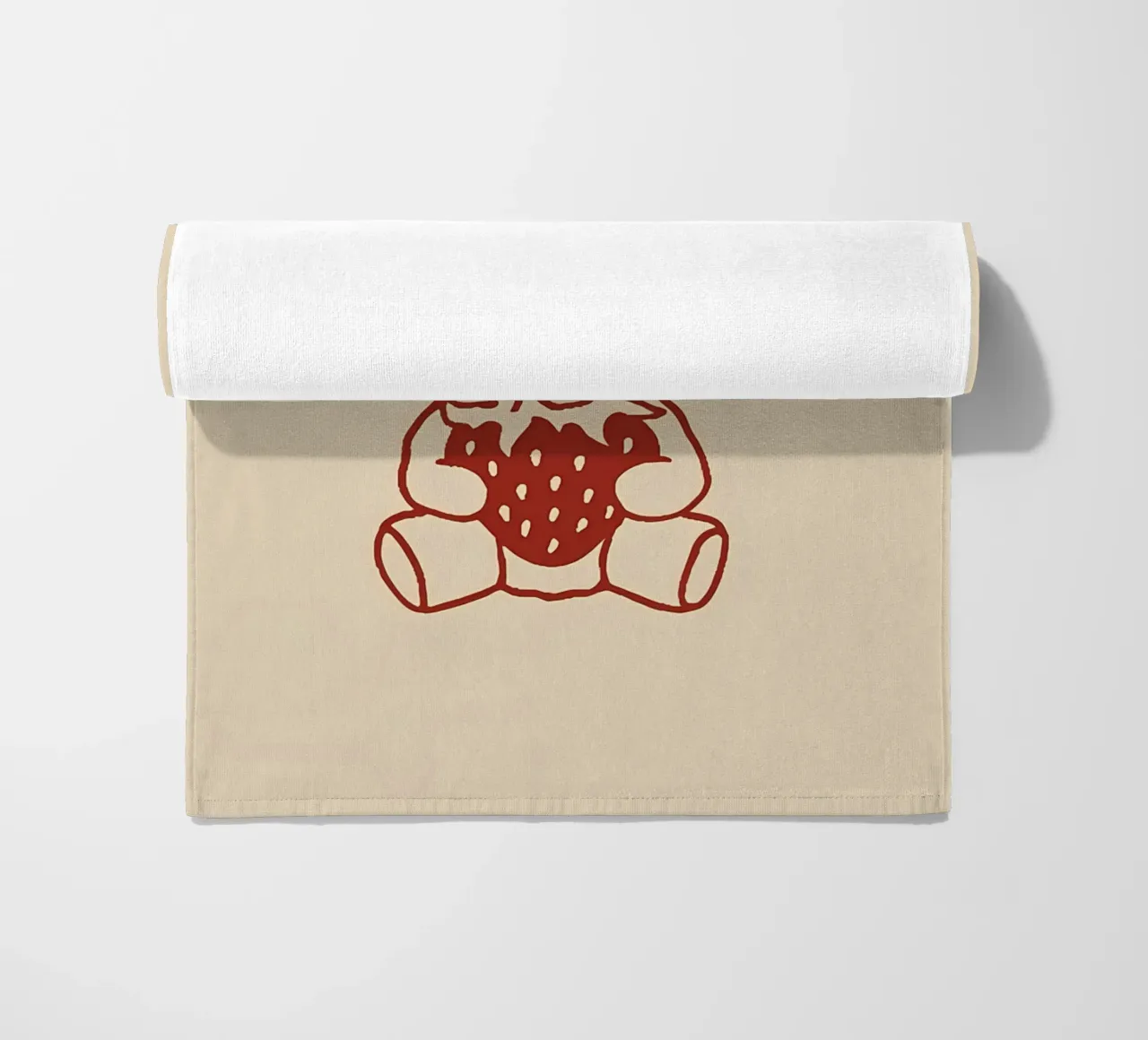 Carta da parati orso fragola telo mare da mazzihanq