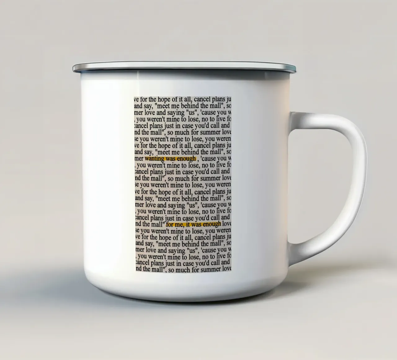 tollerare tazza in smalto da mazzihanq