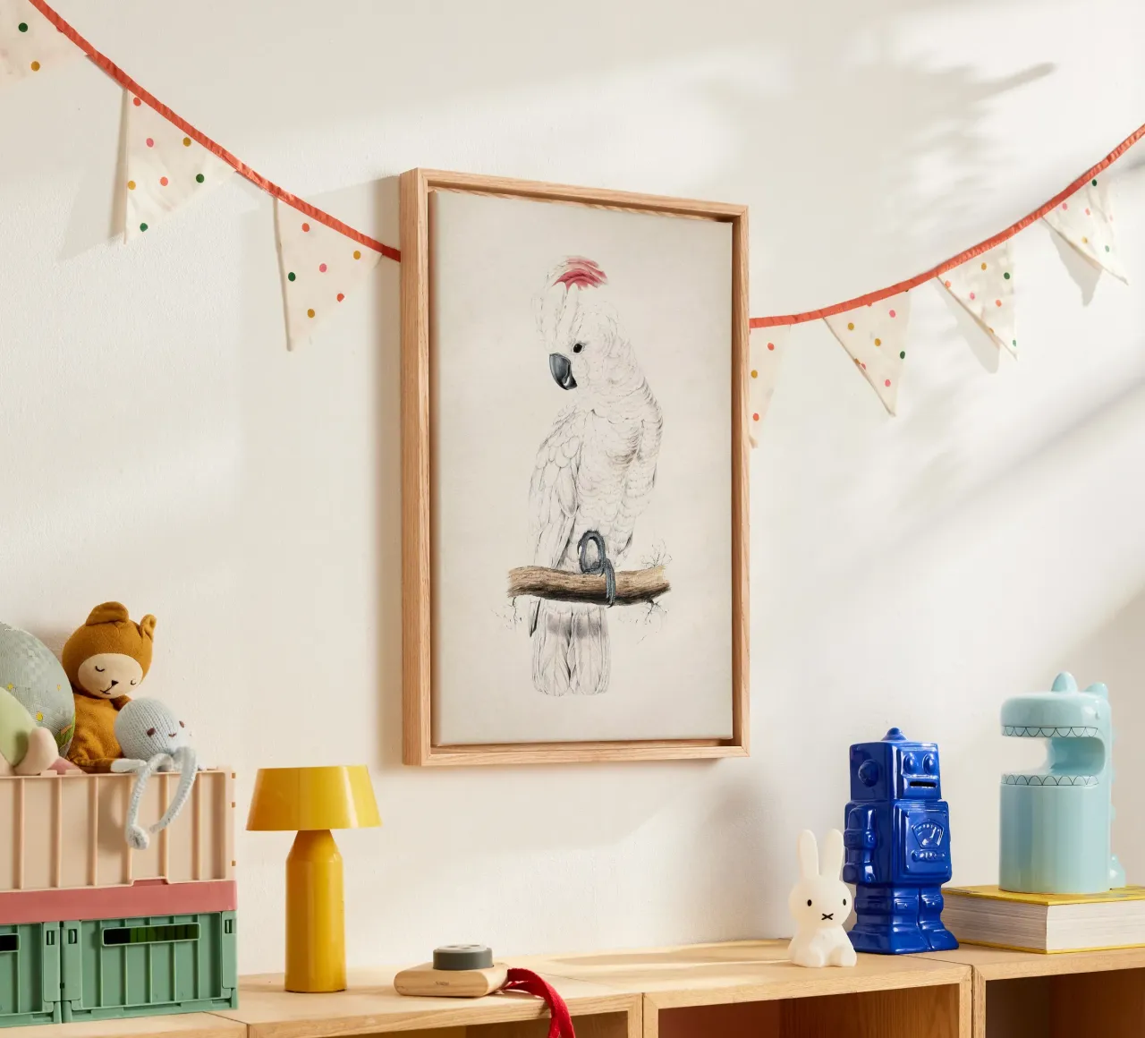 Vintage Lear 1 Plyctolophus Rosaceus tela con Cornice a cassetta da Vintage Print Collection